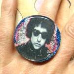 BOB DYLAN ooak glitter resi..