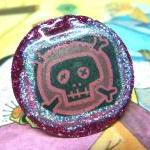 Pink Skull Glitter Resin O..