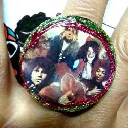  FOREVER 27 CLUB glitter resin ooak ring